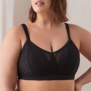 Deesse Black Lacey Bra size 2X